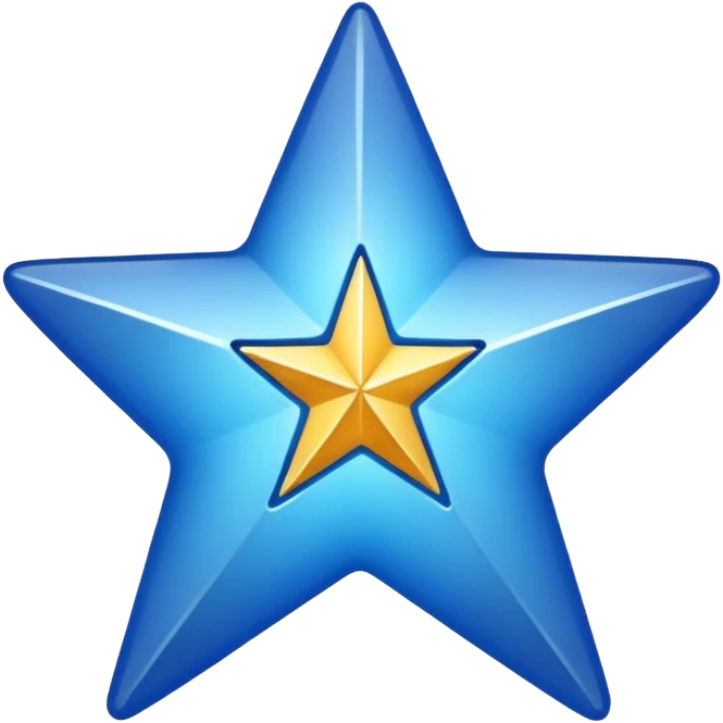 generate a instagram blue tick emoji with a white tick in between a star having 11 points and emoji