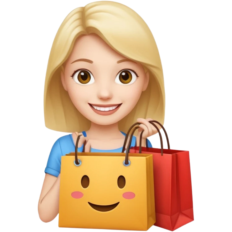 Lady with shopping bag emoji