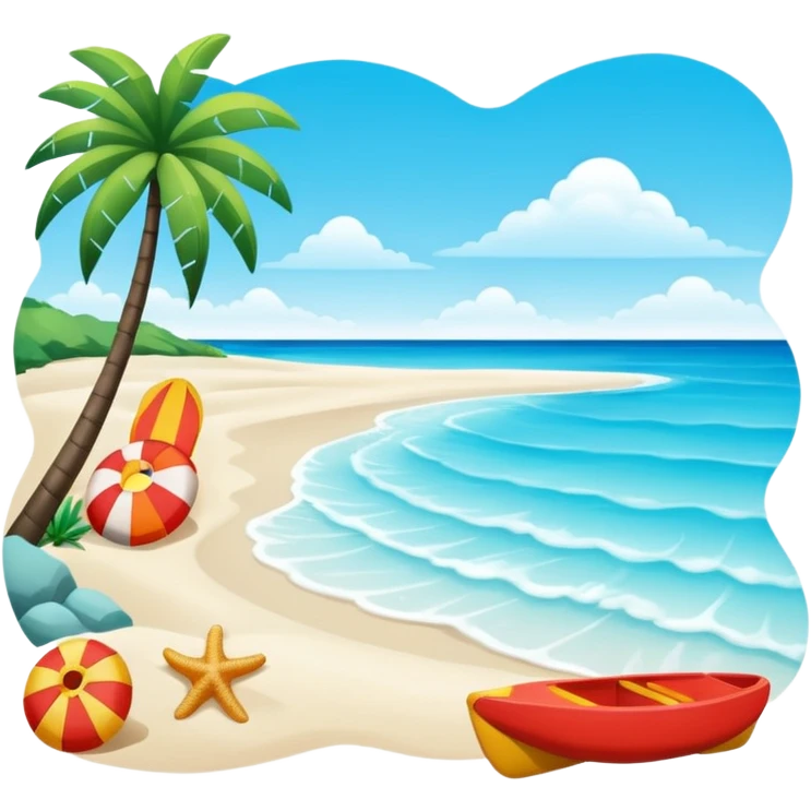 crie uma praia  emoji