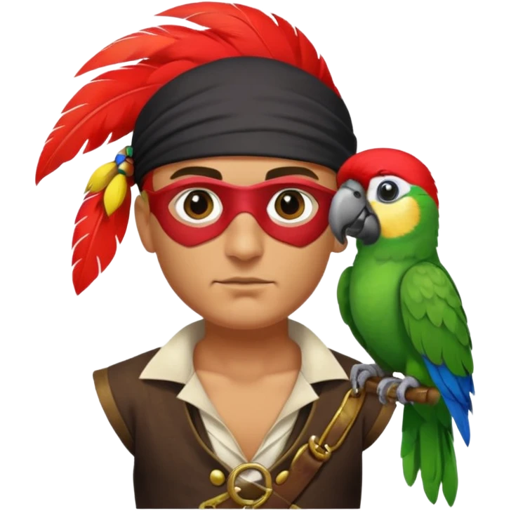 pirate and parrot emoji