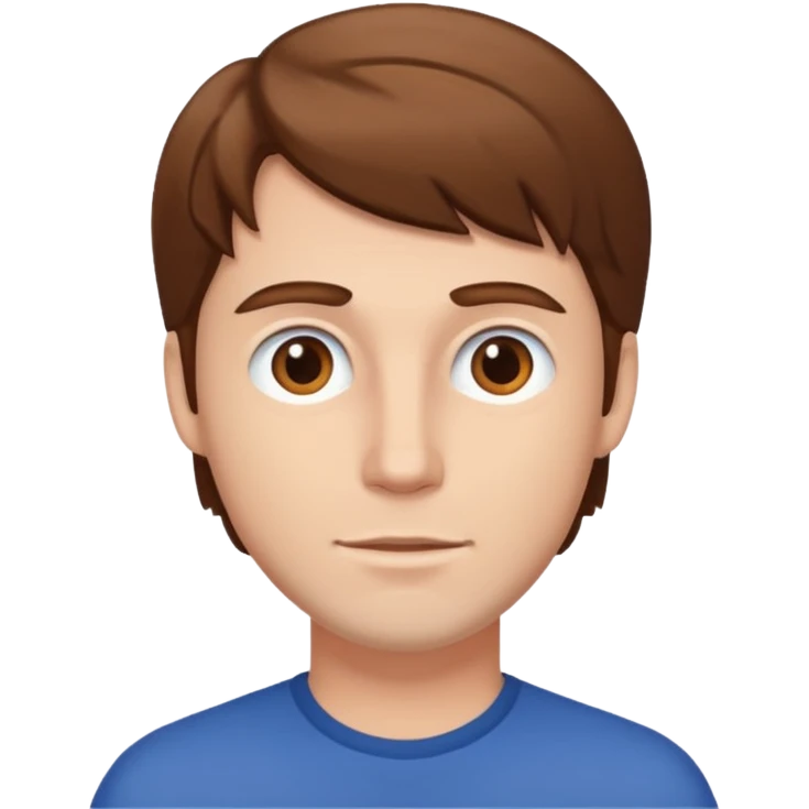 White man with brown hair emoji