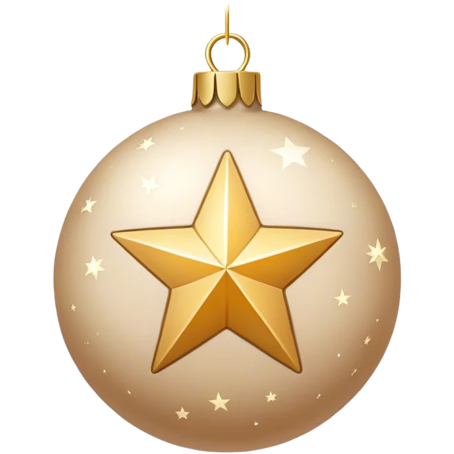 beigh star Christmas Ball  emoji