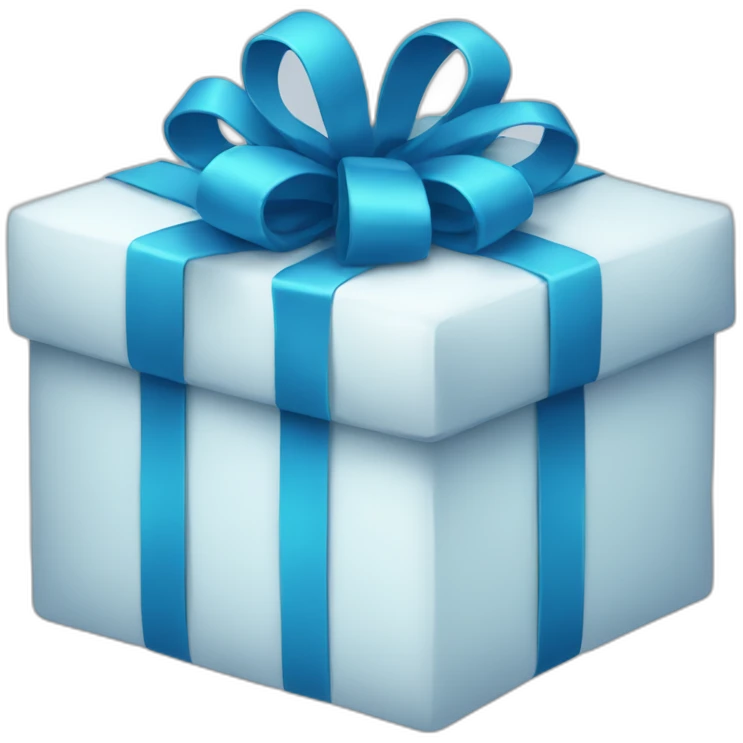blue gift emoji