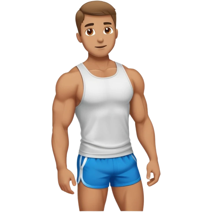 Sexy guy on gym emoji