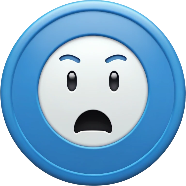 buffering symbol with a surprised face in the center emoji