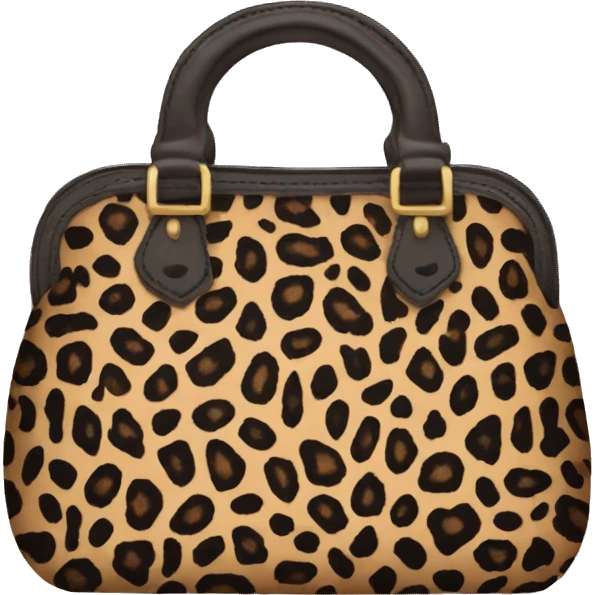 leopard print purse emoji