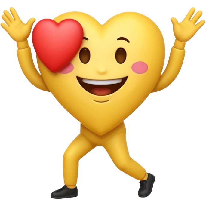 Motion dancing Valentine smiley emoji  emoji