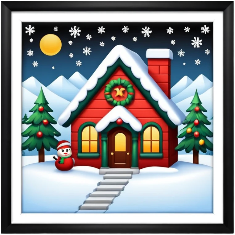 Christmas setting wallpaper style emoji