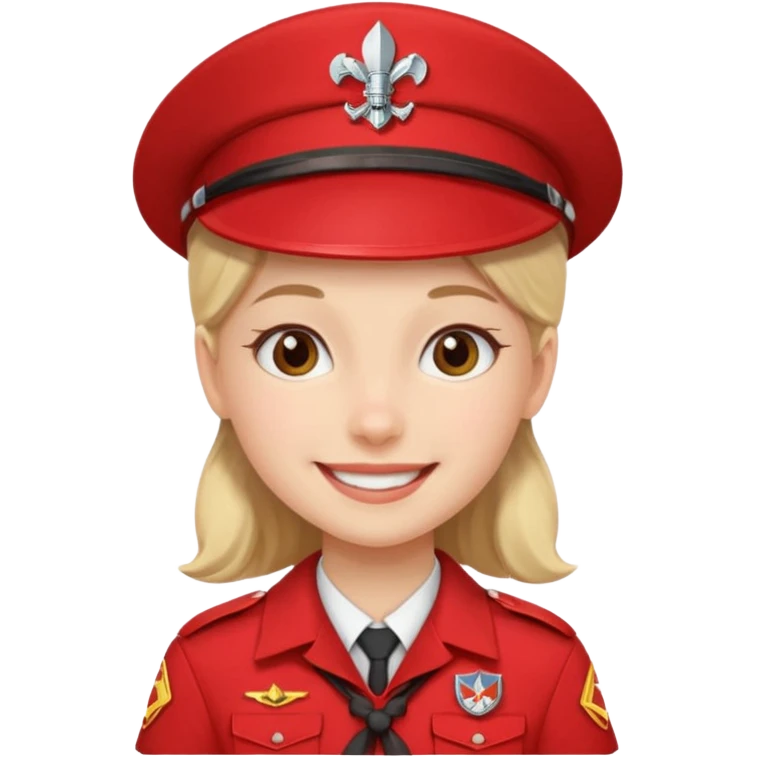scout girl with red scout uniform emoji