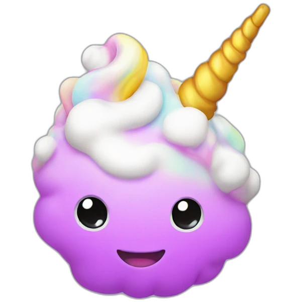 Unicorn poo light emoji