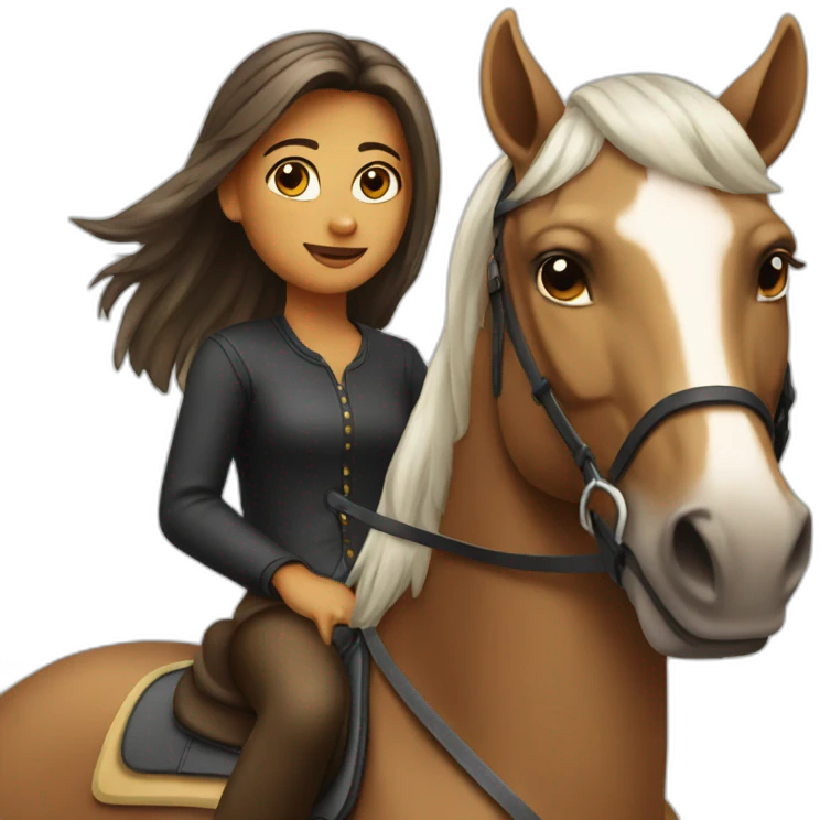 Girl on the horse emoji