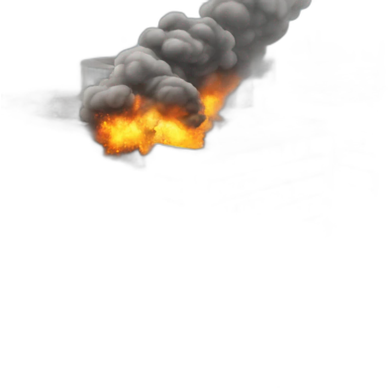 Buildings being destroyed by planes emoji