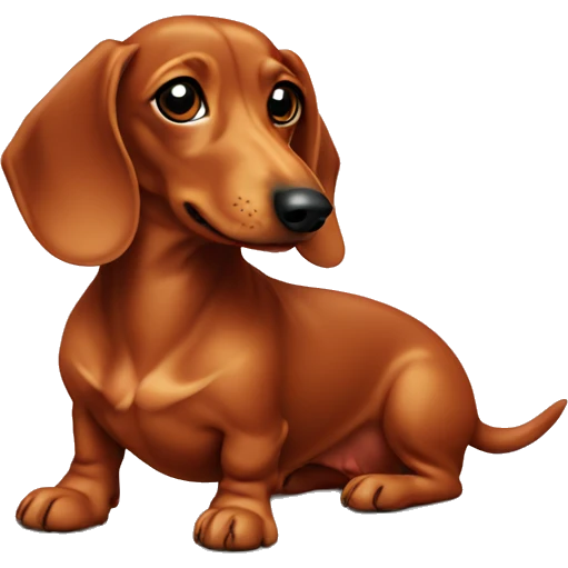 Red miniature dachshund  emoji