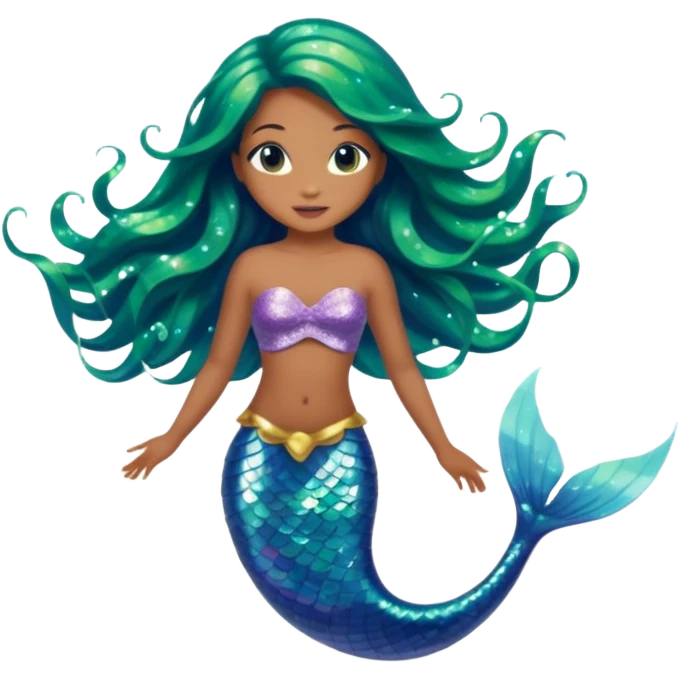Glitter mermaid emoji