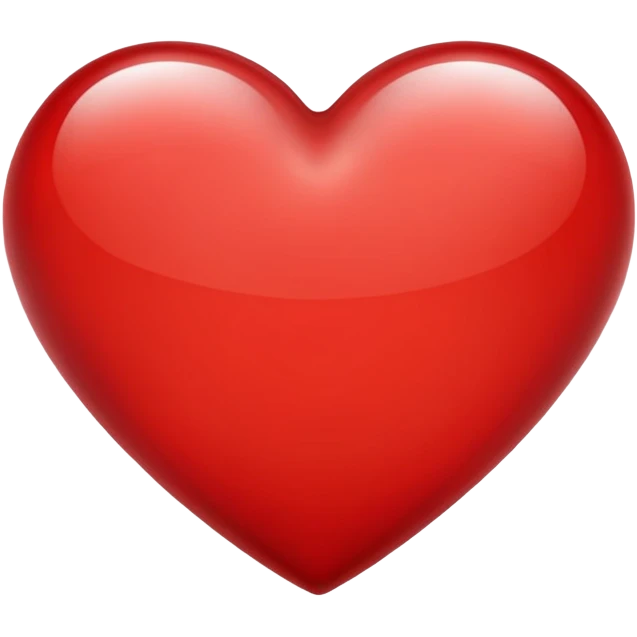 Red transparent clear heart emoji