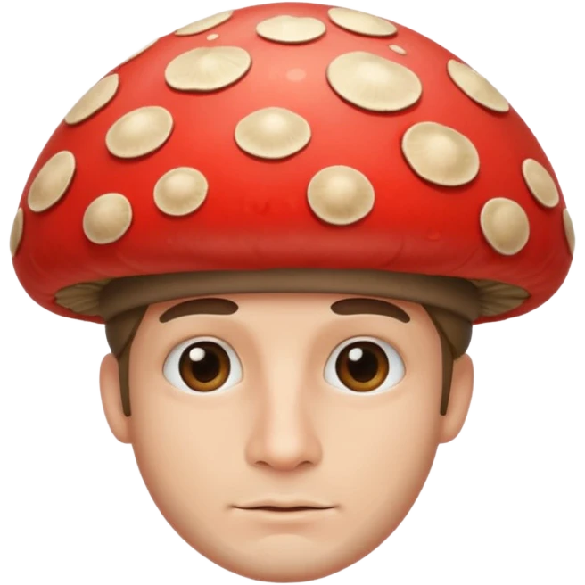 A man with a mushroom on his head  emoji