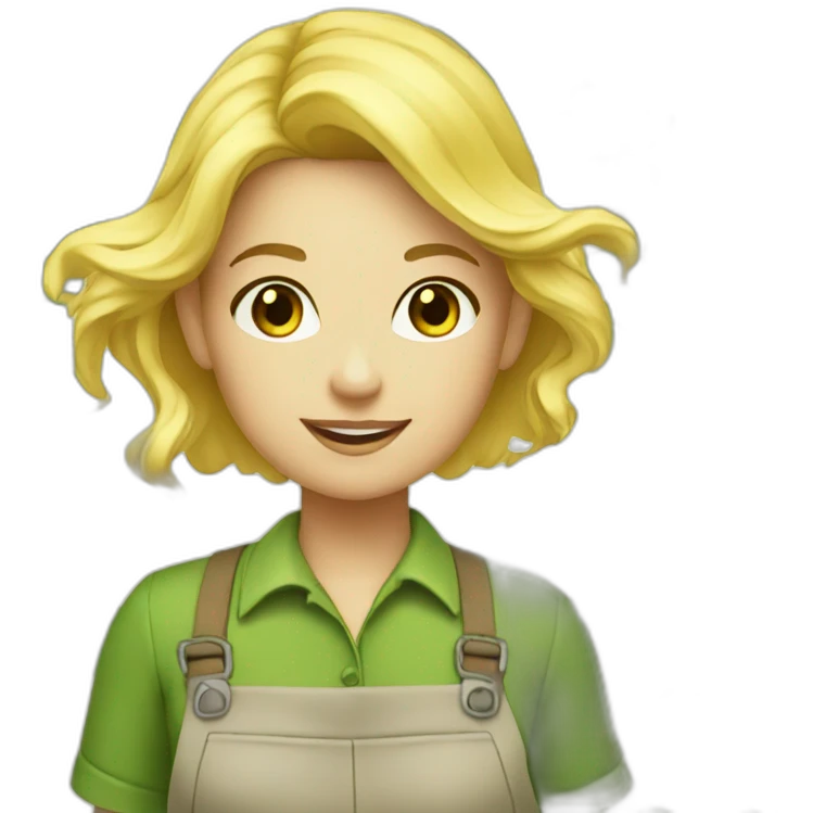 blonde gardener girl pretty emoji