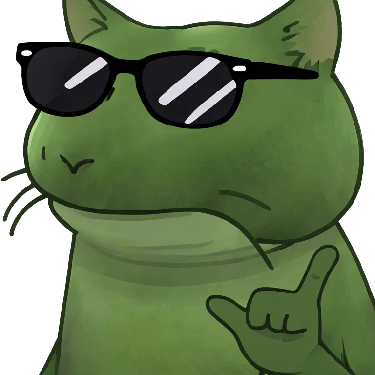 Cat with sunglasses emoji