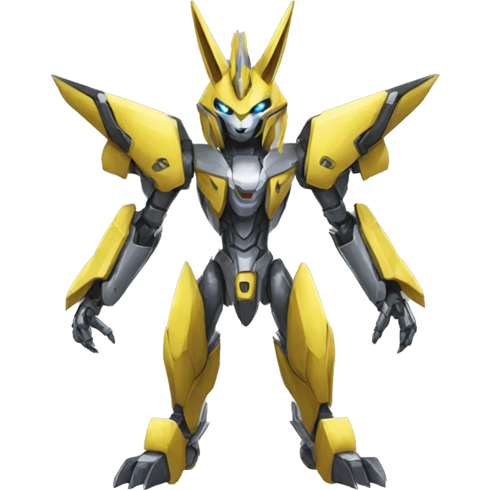 Renamon-Zeraora-Medabot-Mecha full body emoji