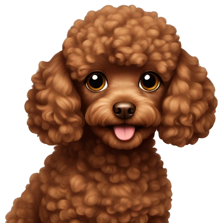 Red brown toy poodle  emoji