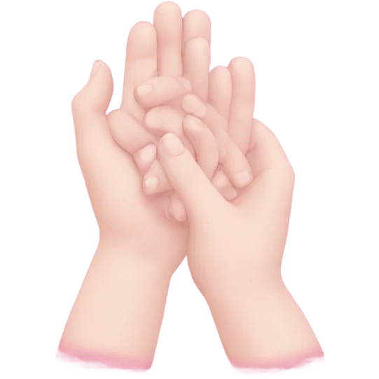 Thank you hands in pink emoji