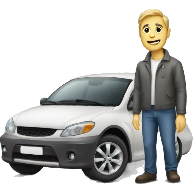 Car with Man emoji