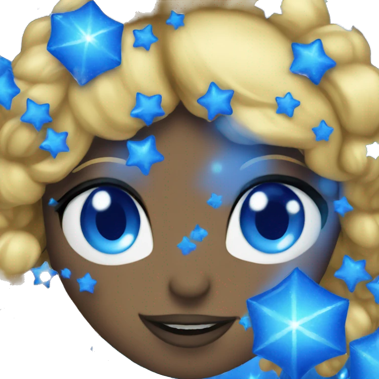 Blue sparkles emoji
