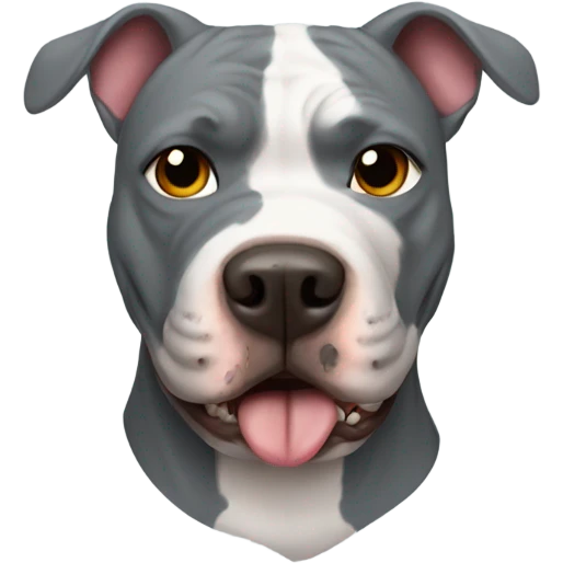 Grey pit bull with a dinosaur mask  emoji