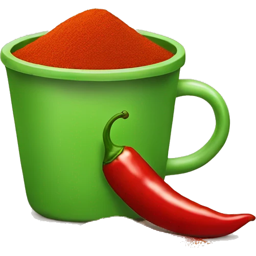 Chilli powder with cup emoji
