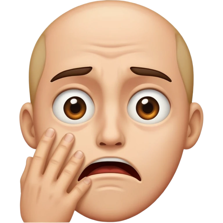 scared and disgusted  emoji