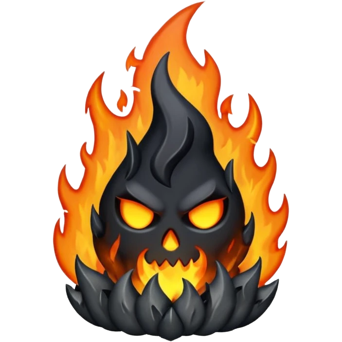 single black flame emoji