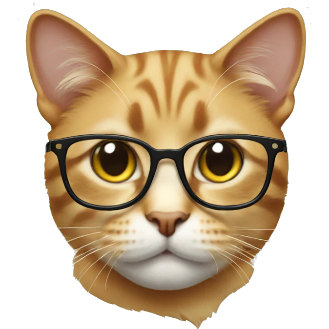Cat wearing glasses  emoji