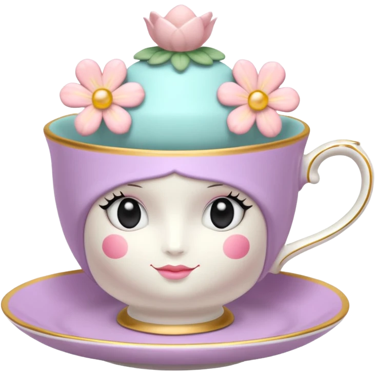Madeleine Hatter inspired teacup emoji