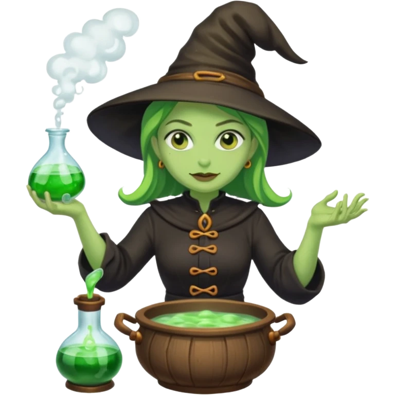 green witch cooking potion emoji