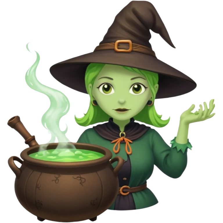 green witch cooking potion emoji