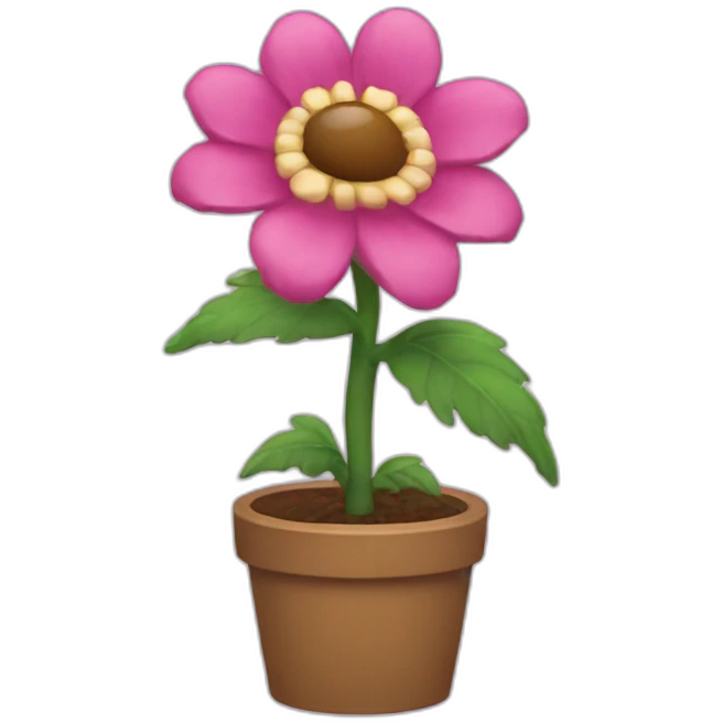 Dino-flower emoji