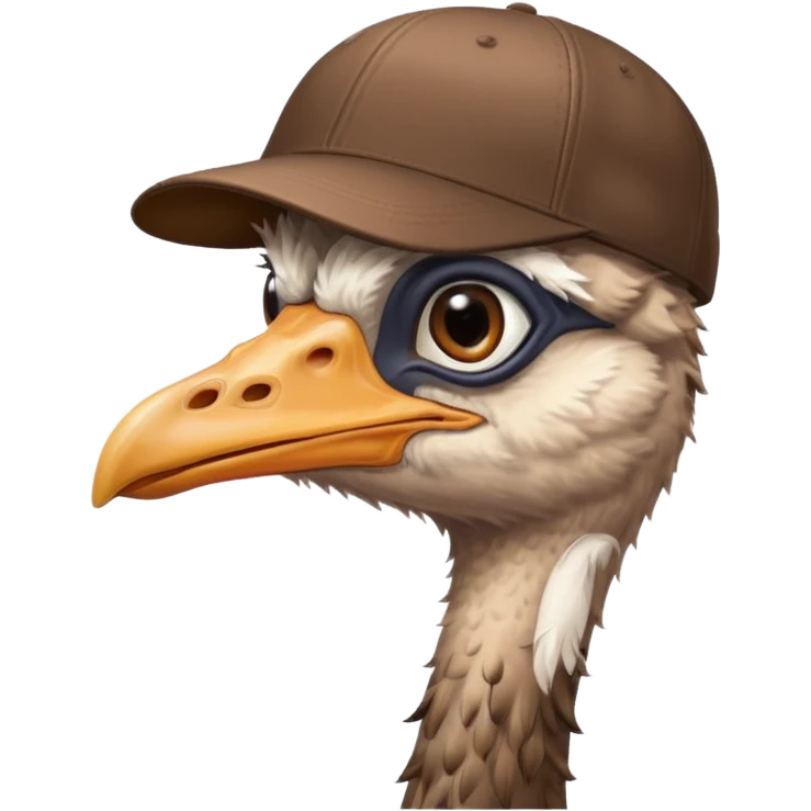 Ostrich with cap   emoji