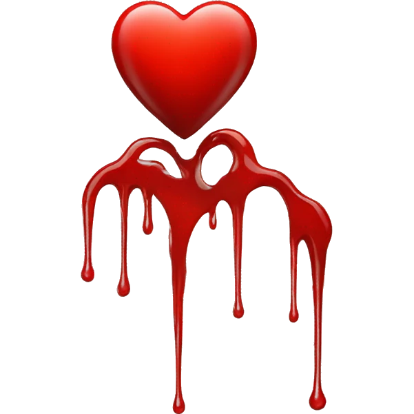 bleeding red heart emoji