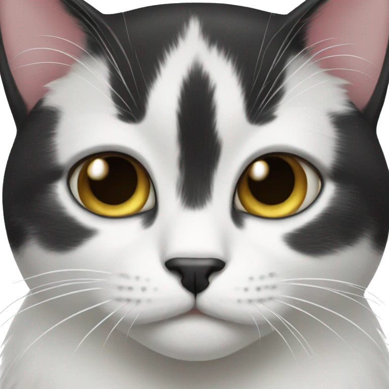 Black and white cat emoji