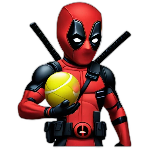 Deadpool with ball emoji