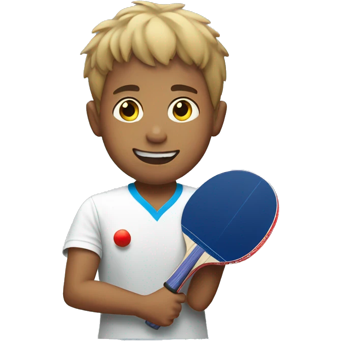 Boy playing table tennis emoji