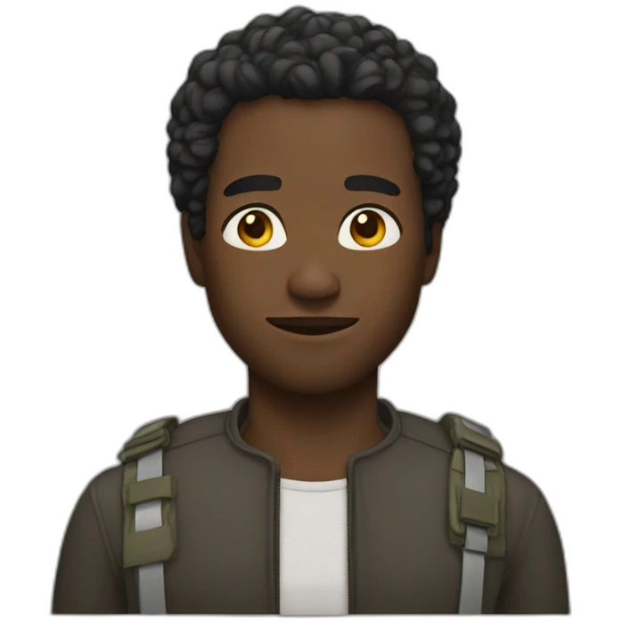 black man hero emoji