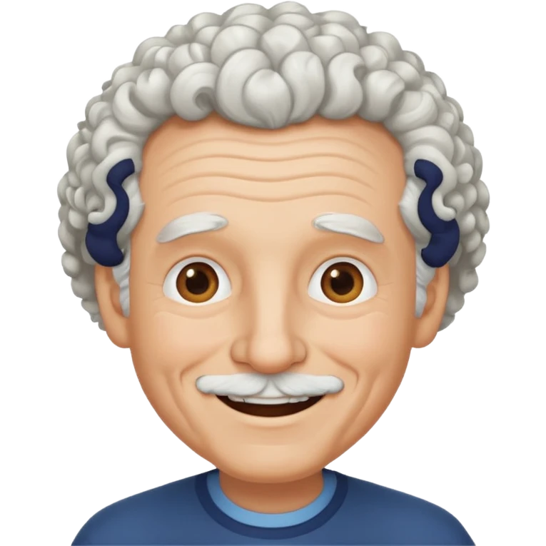 Old white man with curly white hair emoji