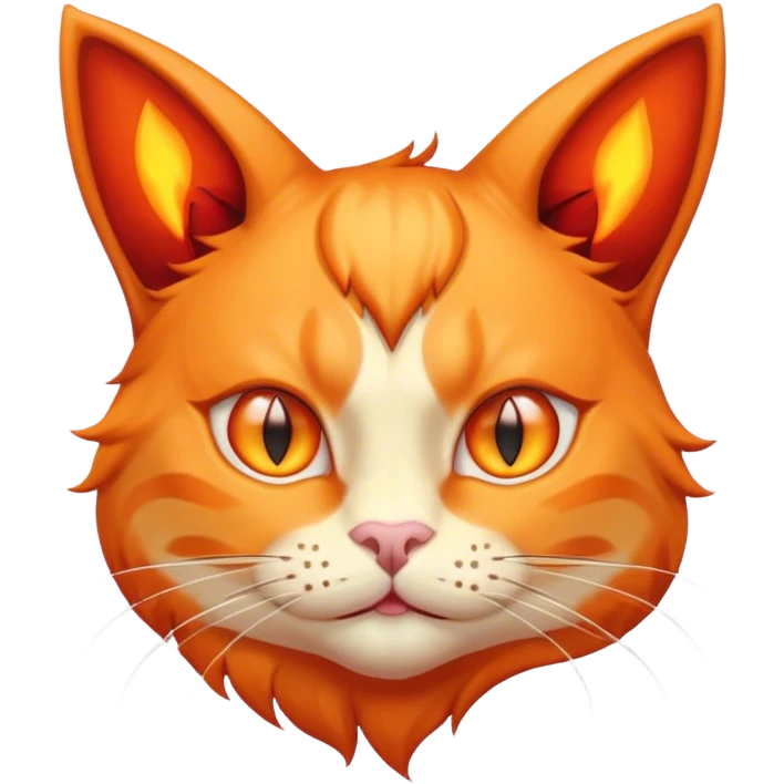 Orange cat with devil ears emoji