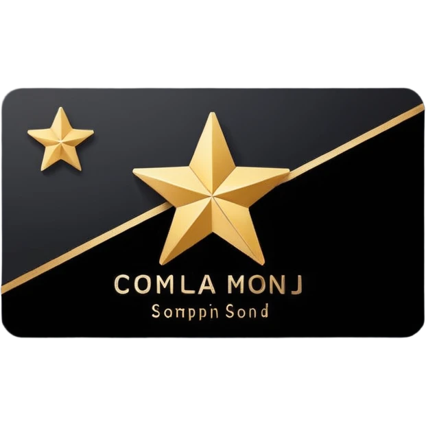 business card with a star symbol emoji