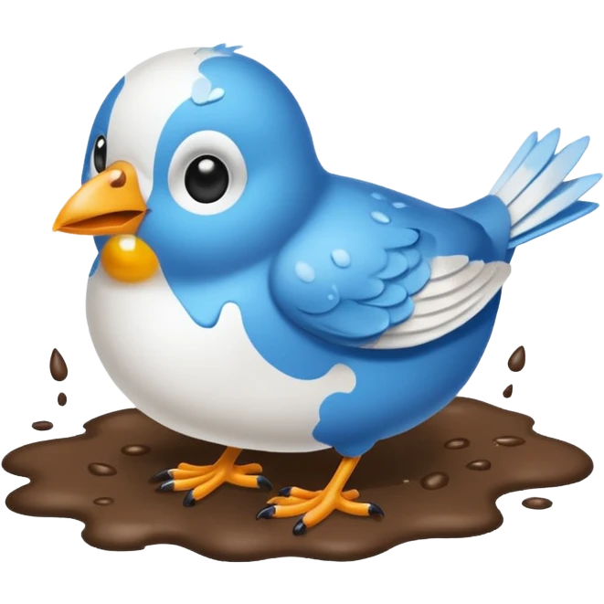 Bird pooping emoji