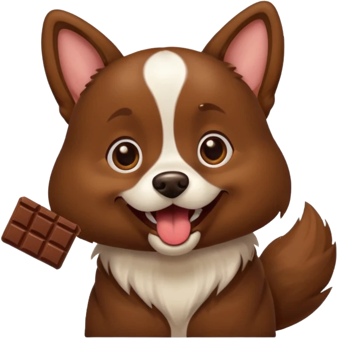 Dog eating chocolate  emoji