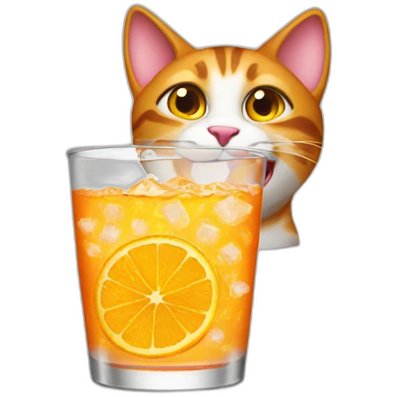 Cat drink fanta emoji