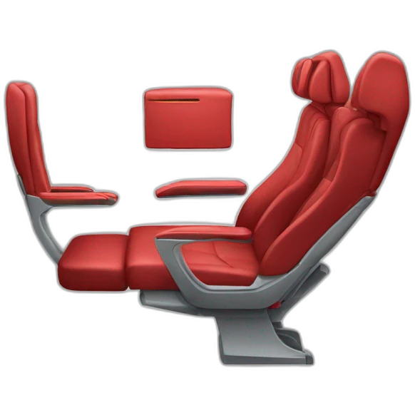 Luxe Business class red Airplane seat emoji