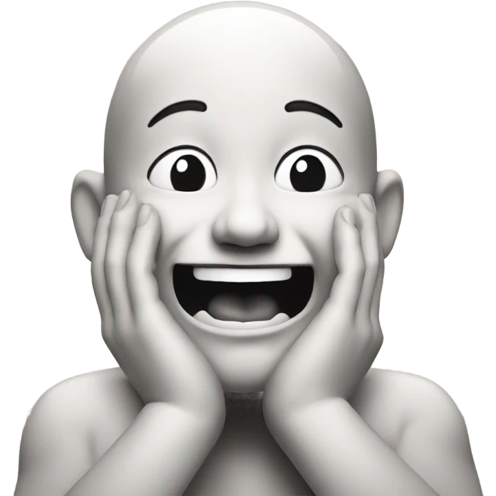 smily face with strong praying hands in mouth emoji